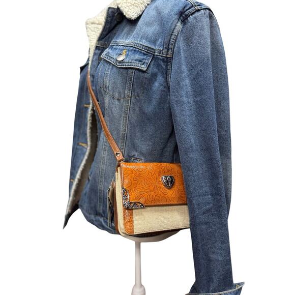 New With Tags
Coldwater Creek Leather/Jute Crossbody Multi Pocket Purse - Picture 1 of 16